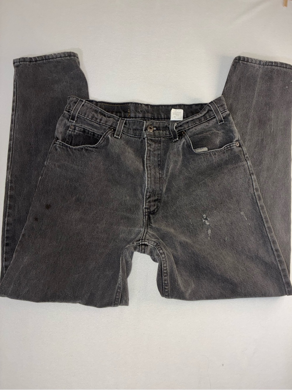 Vintage 1995 made in USA orange tab Levi's Men's Washed Black Relaxed Fit Jeans